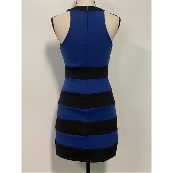 NWOT Trixxi Dress Blue & Black Striped Size 7 - Picture 4 of 5